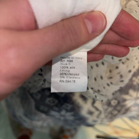 Luisa Ricci Made in Italy 100% Silk Polka Dot Ruffle Sleeve Blouse Size Small - Picture 8 of 11